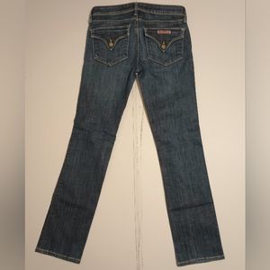 Hudson Women's Size 2 25 Dark Blue  Stretch Low Rise Straight Denim Jeans 107906